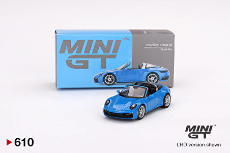 Mini GT 1/64 Ölçek Koleksiyonluk Model Araç MGT00610 Porsche 911 Targa 4S / Shark Blue