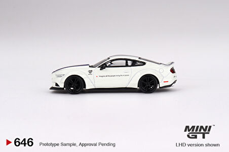 Mini GT 1/64 Ölçek Koleksiyonluk Model Araç MGT00646 Ford Mustang GT LB-Works / White