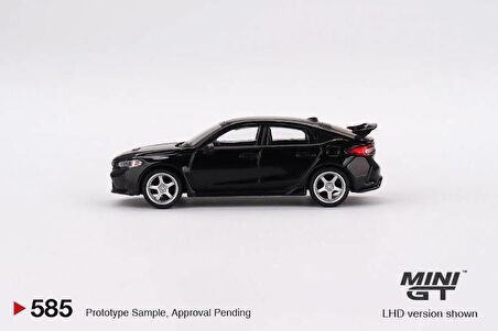 Mini Gt 585 Honda Civic Type R Crystal Black Pearl 2023 W/ Advan Gt Wheal Model Araba