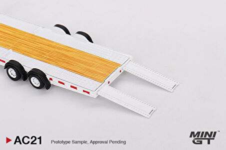 Mini GT Car Hauler Trailer Type C White AC21