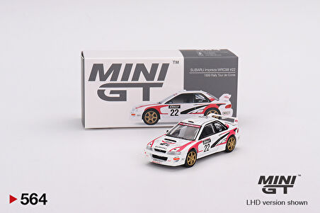 Mini GT 1/64 Ölçek Koleksiyonluk Model Araç MGT00564 Subaru Impreza WRC98 #22 / 1999 Rally Tour de Corse