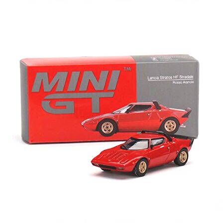 Mini GT 1:64 Lancio Stratos HF Stradale Rosso Arancio