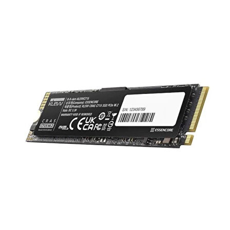 KLEVV Cras C715 512GB NVMe PCIe Gen3 x4 Okuma 3200MB – Yazma 2000MB M.2 SSD (K512GM2SP0-C7T)