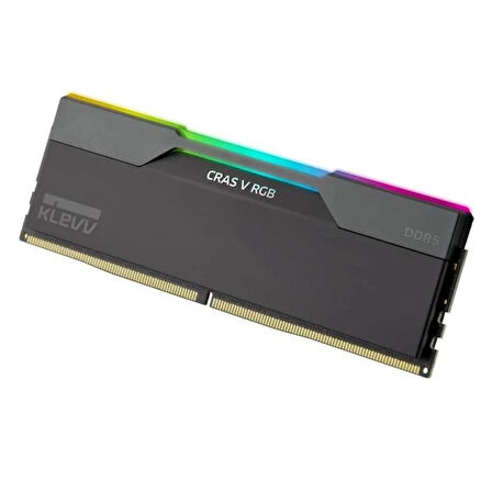 KLEVV Cras V RGB 32GB (2x16GB) 6400MHz CL32 INTEL XMP 3.0 – AMD EXPO DDR5 Heatsink Obsidian Black Ram (KD5AGUA80-64A320G)