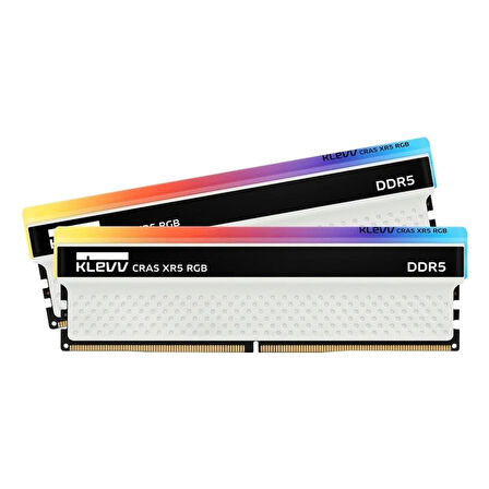 KLEVV Cras XR5 RGB 32GB (2x16GB) 7000MHz CL36 INTEL XMP 3.0 – AMD EXPO DDR5 Heatsink Beyaz Ram (KD5AGUA80-70B360S)