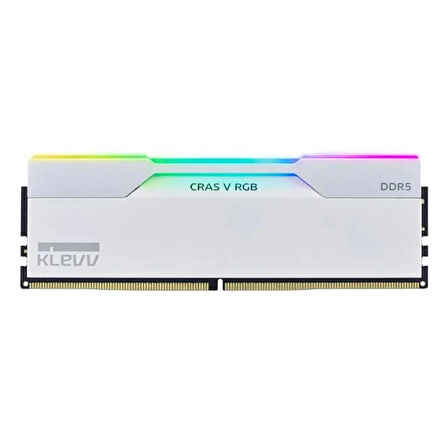 KLEVV Cras V RGB 32GB (2x16GB) 6400MHz CL32 INTEL XMP 3.0 – AMD EXPO DDR5 Heatsink Brilliant White Ram (KD5AGUA80-64A320J)