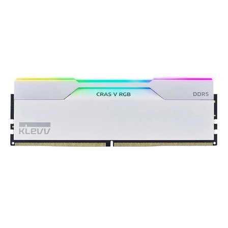 KLEVV CRAS V RGB 48GB (2x24GB) 6000MHz CL30 INTEL XMP 3.0 – AMD EXPO DDR5 Brilliant White Ram (KD5KGUD80-60A300J)