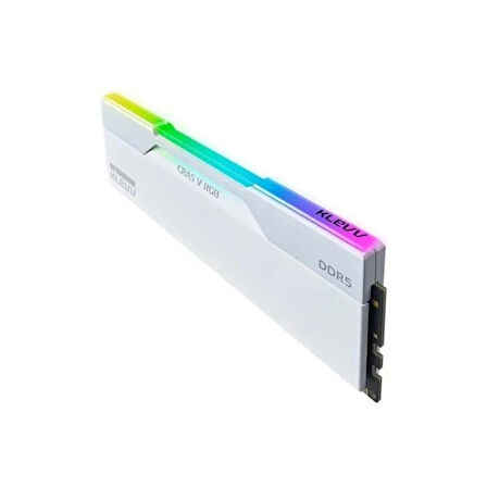 KLEVV Cras V RGB 64GB (2x32GB) 6400MHz CL32 INTEL XMP 3.0 – AMD EXPO DDR5 Heatsink Brilliant White Ram (KD5BGUA80-64A320J)