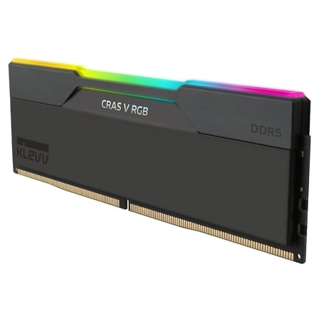 KLEVV CRAS V RGB 128GB (2x64GB) 6000MHz CL32 INTEL XMP 3.0 – AMD EXPO DDR5 Obsidian Black Ram (KD5CGUB80-60A320G)