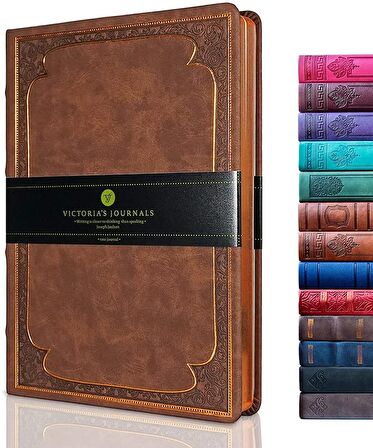 Victoria's Journals Vintage Old Book Defter Çizgili 14x20 cm
