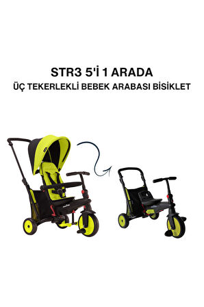 SmarTrike STR3 Plus 5’i 1 Arada Modüler Katlanabilir Bebek Arabası ve Üç Tekerlekli Bebek Bisikleti
