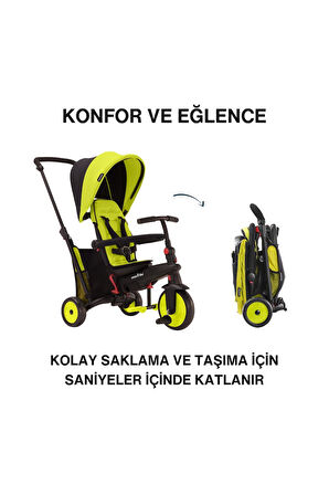 SmarTrike STR3 Plus 5’i 1 Arada Modüler Katlanabilir Bebek Arabası ve Üç Tekerlekli Bebek Bisikleti
