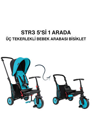 SmarTrike STR3 Plus 5’i 1 Arada Modüler Katlanabilir Bebek Arabası ve Üç Tekerlekli Bebek Bisikleti