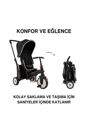 SmarTrike STR3 Plus 5’i 1 Arada Modüler Katlanabilir Bebek Arabası ve Üç Tekerlekli Bebek Bisikleti