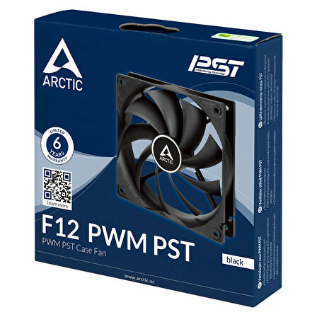 ARCTIC F12 PWM PST 120mm Siyah Kanat Siyah Çerçeve Kasa Fanı (ACFAN00200A)