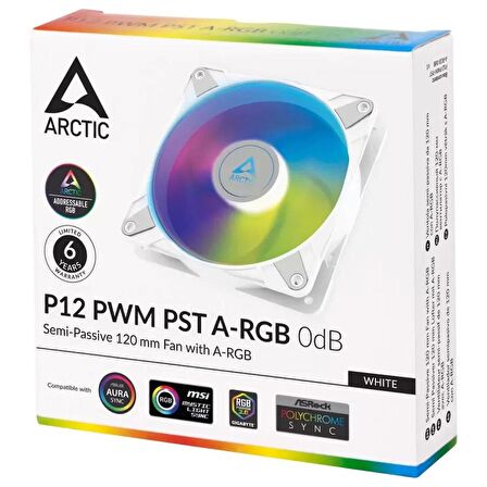 Arctıc Ar Acfan00254A P12 Pwm Pst A Rgb 0Db 120Mm Beyaz Çerçeve / Arctıc