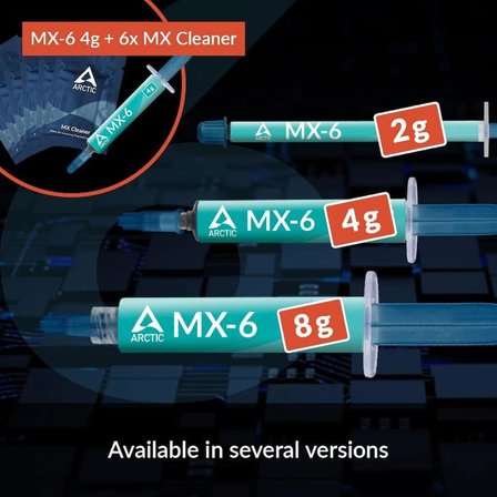 ARCTIC MX-6 (2 g) – Ultimate Performance ısı iletken macun, CPU, konsol, grafik kartları, dizüstü bilgisayarlar için, çok yüksek ısı iletkenliği, uzun dayanıklılık, iletken değildir, kapasitif