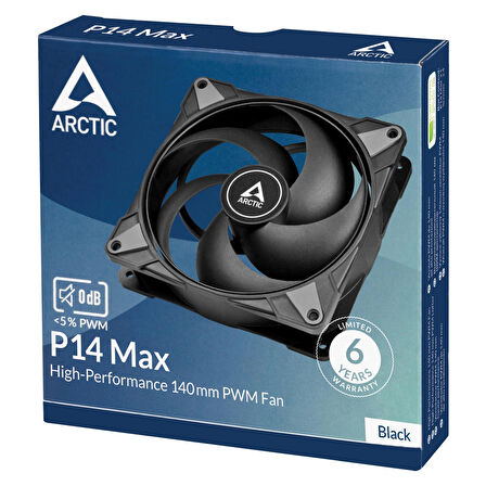 Arctic P14 MAX 14cm 95CFM Ultra Yüksek Performanslı 0dB Sessiz 2800RPM PWM Kasa Fanı (ACFAN00287A) (PC_Kasafan)