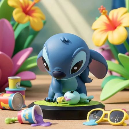 Disney Lisanslı Yume Hero Box Stitch Sanat Galerisi Serisi – Koleksiyonluk Dekoratif Figür
