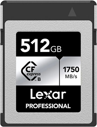 Lexar Professional SILVER Serisi 512 GB CFexpress Kart, Tip B CFe Kart, 1750 MB/s'ye kadar Okuma Hızı, PCIe Gen3x2 özellikli CF Kart, DSLR ile uyumlu, XQD Kamera ile Ters (LCXEXSL512G-RNENG)(OUTLET)