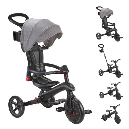 Globber Explorer 4in1 Katlanabilir Bisiklet Siyah Gri