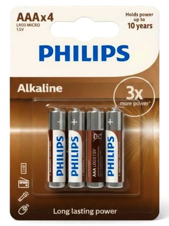Philips İnce Kalem Pil AAA 4Lü - 2 paket