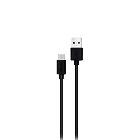 Philips DLC3541A/00 1.2M UsbA to Type-C Hızlı Şarj ve Data Kablosu Siyah