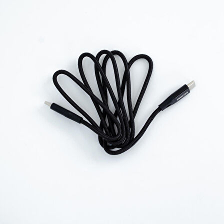 Philips DLC5531C 1M 6A 100W Type-C to Type-C Örgülü Hızlı Data ve Şarj Kablosu Siyah