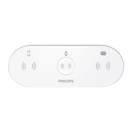 Philips Qİ 3 in 1 15W Kablosuz Şarj Cihazı Beyaz