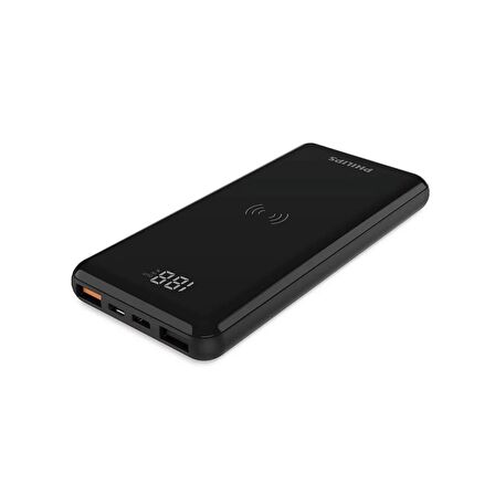 Philips 10.000 mAh Kablosuz HIZLI Power Bank SİYAH - DLP9520C/00