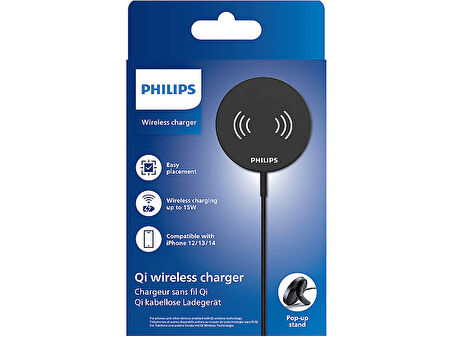 PHILIPS DLP9018  Hızlı 15W Qi Wireless Şarj Standı Siyah