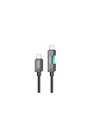 Type-C-Type-C Şarj Kablosu 60W, Hızlı Şarj, 3A Yüksek Akım, 1 Metre, Dayanıklı Örgü Kablo,DLC5021C