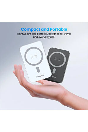 MagSafe Kablosuz Powerbank,5000 mAh,Stand Özellikli,USB-C ve USB-A Çıkışlı,Hızlı Şarj,Li-Po,DLP9701C