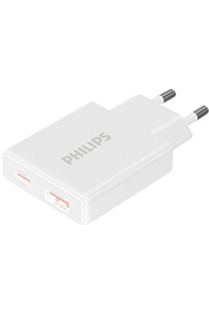 USB Hızlı Şarj Adaptörü,33W PowerDelivery 3.0+QC 3.0,Çift Port USB-C ve USB-A,2 Cihaz Şarj,DLP4322C