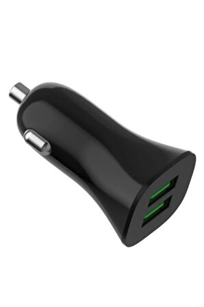 Çift USB-A Portlu Araç Şarj Adaptörü,5V 2.4A Çıkış,12-24V Giriş,Aşırı Isınma Şarj Korumalı,DLP3522N