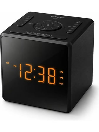Philips TAR4500/10 Fm Saatli Radyo Çift Alarm Büyük LED Ekran Usb-C Telefon Şarjlı Dijital Çalar Saat
