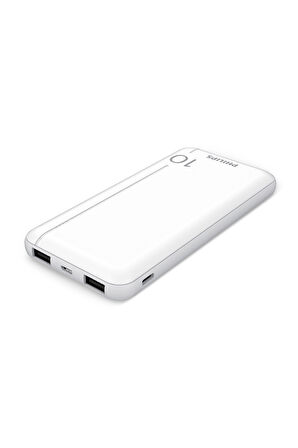 DLP2810CW/00 10.000 mAh Powerbank 2xUSB-A, 1xUSB-C, Beyaz