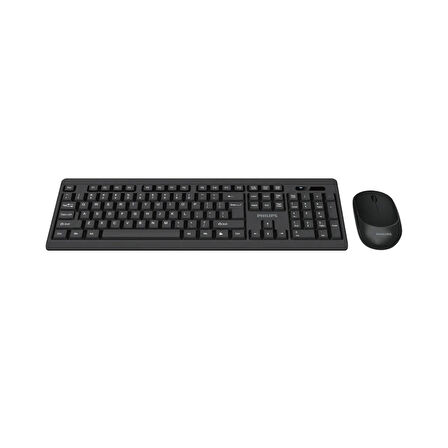 Philips SPT6324 Kablosuz Türkçe Q Klavye & Mouse Seti Siyah