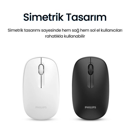 Philips SPT6318 Kablosuz Türkçe Q Klavye ve Mouse Seti Siyah
