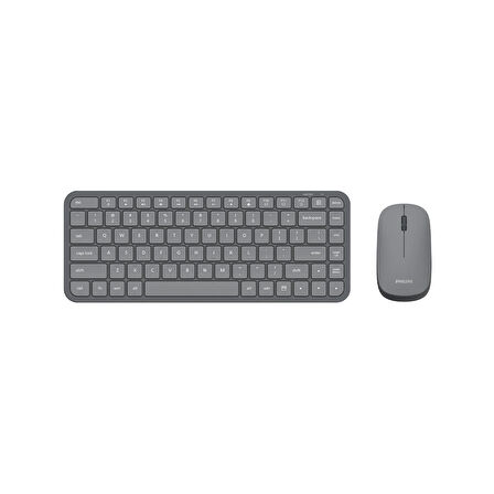Philips SPT6338 Kablosuz Türkçe Q Klavye ve Mouse Seti Gri