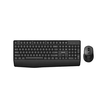 Philips SPT6348 Kablosuz Türkçe Q Klavye ve Mouse Seti Siyah