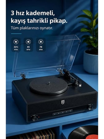 Philips TAV3000B/10 Bluetooth Retro Pikap