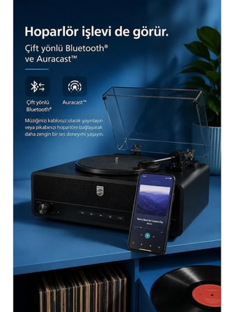 Philips TAV3000B/10 Bluetooth Retro Pikap