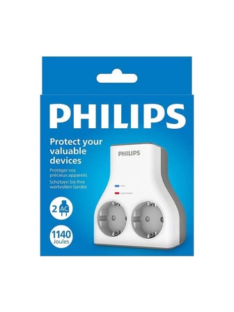 PHILIPS CHP7020W/10 2'li Akım Korumalı Priz