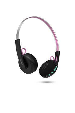 Philips Moving Sound TAMS1BK/00 "Ringo Duo" Kulaklık, Retro, Kablosuz veya Kablolu, 26 Saat, Siyah