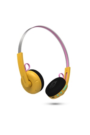 Philips Moving Sound TAMS1YL/00 "Ringo Duo" Kulaklık, Retro, Kablosuz veya Kablolu, 26 Saat, Sarı