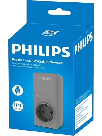 Philips CHP7010G 1140 Joule Gri Kablosuz Akım Korumalı Priz