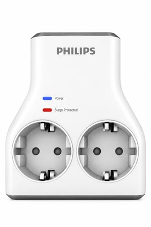 Philips CHP7022W/62 İkili Akım Korumalı Priz 1140J Aşırı Gerilim Koruma