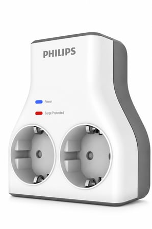 Philips CHP7022W/62 İkili Akım Korumalı Priz 1140J Aşırı Gerilim Koruma