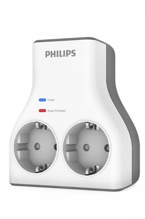 Philips CHP7022W/62 İkili Akım Korumalı Priz 1140J Aşırı Gerilim Koruma